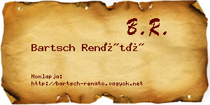 Bartsch Renátó névjegykártya